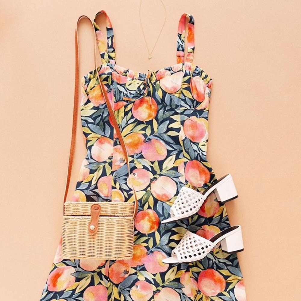 Peach Print Dress Forum Dress